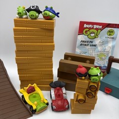 Angry Birds Go! Pirate Ship Pig Attack Game Jenga Hasbro Almost Complete No Box