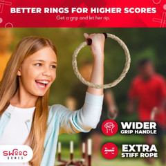 Games – Ring Toss Game (All Weather) – New Zealand Pine – Additional Games Inclu
