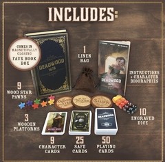 Deadwood 1876 Standard Edition Dark City Series Magnetic Closing Book Box Game