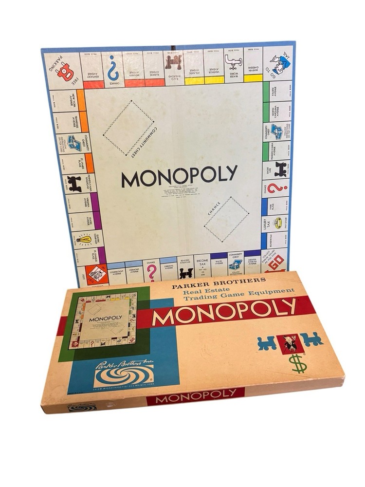 Vintage 1961 Monopoly Board Game by Parker Brothers Classic Original