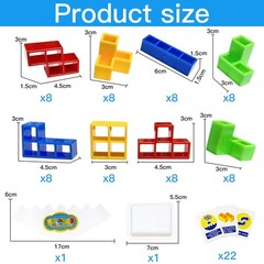 Tower Balance Game, Stacking Game 64pcs, Fun Stacking Game Puzzle Building Game…