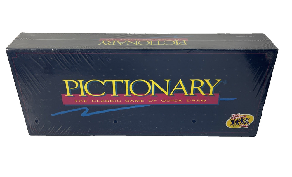 Vintage 1993 Milton Bradley Pictionary Board Game New Sealed Updated For 90s