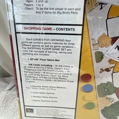 Vtge NEW 1987 Sesame Street Preschool Games for Growing Shopping Floor Games