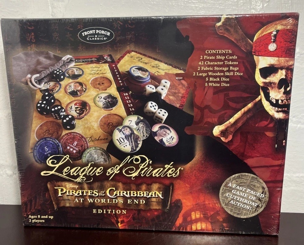 New League of Pirates Board Game Dice Pirates of The Caribbean at World’s End