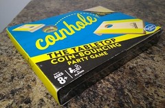 Hasbro Coinhole Game Tabletop Coin Bouncing Cornhole Party Game, New Sealed