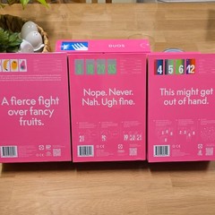 Magenta Card Game Set: Fives, Duos, Figment, Fruit Fight, No Thanks!, I’m Out