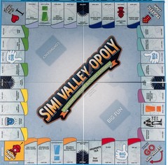 Simi Valley-Opoly Late for the Sky Simi Valley Monopoly Barley Used