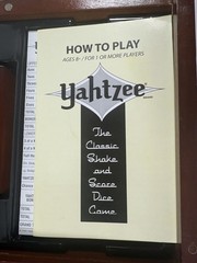 Yahtzee Game Vintage Collection Bookshelf Edition Wooden Box Complete Free Ship