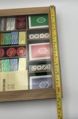 Vintage Dal Negro Italian luxury Gaming Set|Walnut Wood Case | Unopened Decks