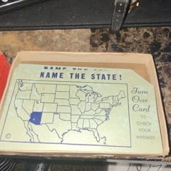 1946 Parker’s Brothers Game of States & Capitals Vintage Free Shipping