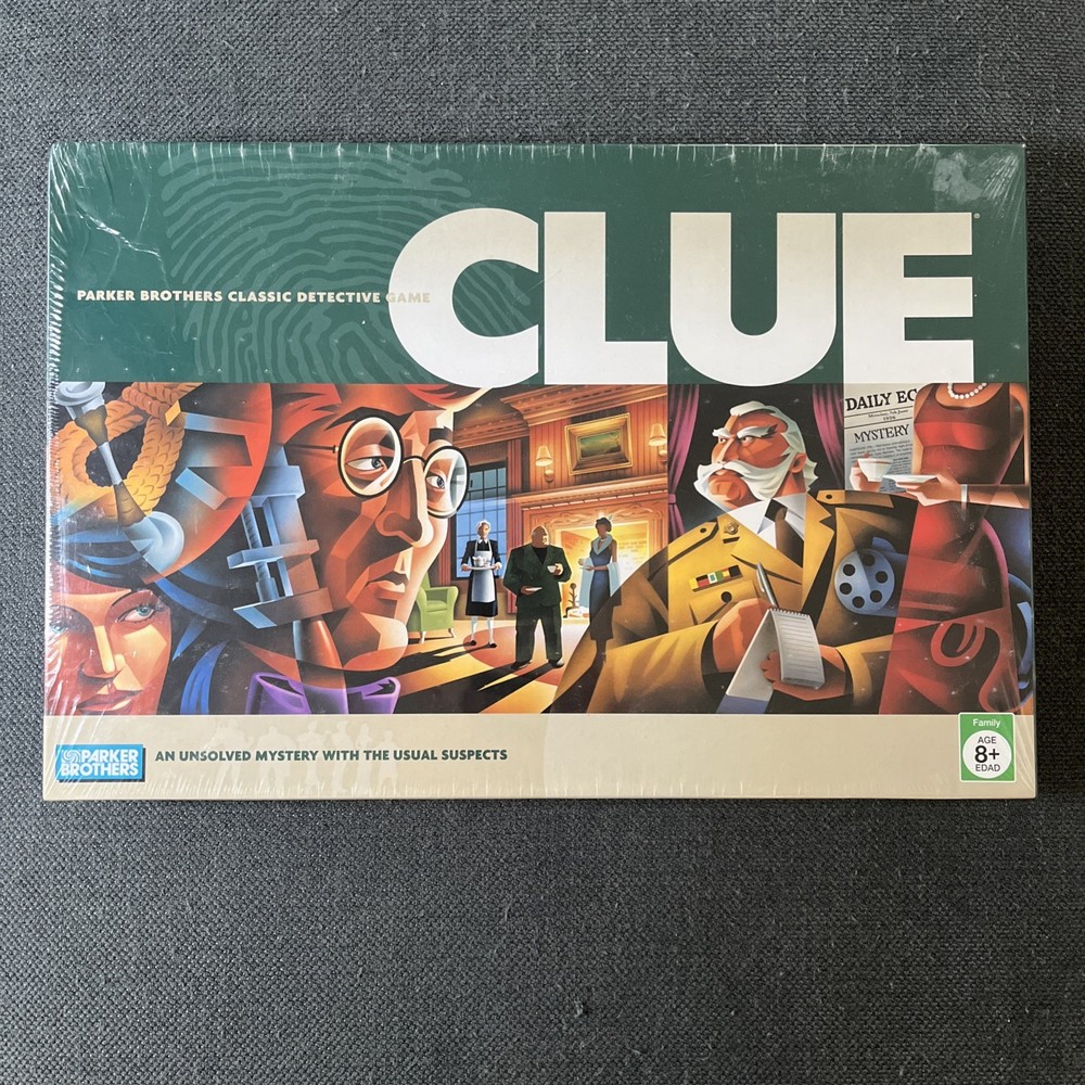 CLUE Parker Brothers Classic Detective New Sealed Game 2005, 8+, Sealed
