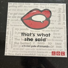 That’s What She Said – The Twisted Party Game/Board Game – Brand New Sealed