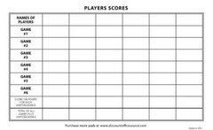 Yahtzee Score Card Pad Sheets Dice Game-Two-Sided (300 Sheets)–Printed in USA!!