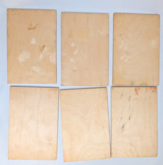 Vintage CREATIVE PLAYTHING 1959 Wood Lotto Picture Game panels Only x6 VG cond