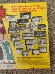 Vintage PENTE (SPECIAL EDITION) Board Game Parker Brothers Game~ Sealed Unopened