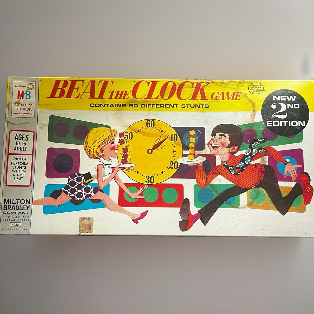 Vintage 1969 Beat The Clock Board Game Milton Bradley Complete TV Show Game VTG
