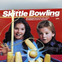 Pressman Skittle Bowling Game #44 Wooden Pins Complete Rules Score Vintage 1987