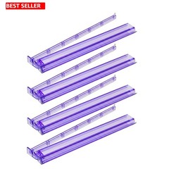 Elegant Purple Acrylic Mahjong Rack & Pusher Set of 4 – Game Night Essential
