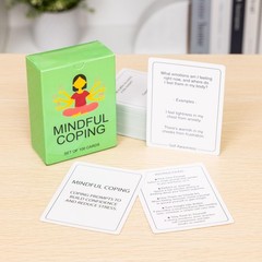 100 Mindful Coping Activity Cards – Self-Care & Stress Management Prompts for…