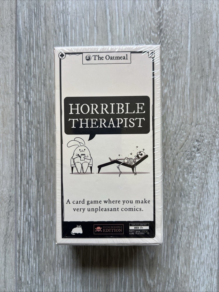 The Oatmeal Horrible Therapist Extra Horrible Edition Card Game Adult Humor New
