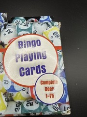2 Pack Bingo Calling Cards Complete Deck of 75 Numbers B-1 to 0-75