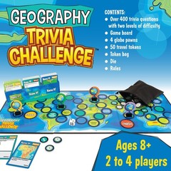 MindWare Geography Trivia Challenge – Board Game for Kids 8-12 and Up – Fun T…
