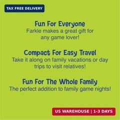 Farkle Classic Dice Game – Kids, Family Games, Travel Game, Adult Games, Board G