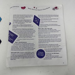 Vintage 1992 Ask Zandar Board Game Replacement Instructions, Yes/No Tokens Only