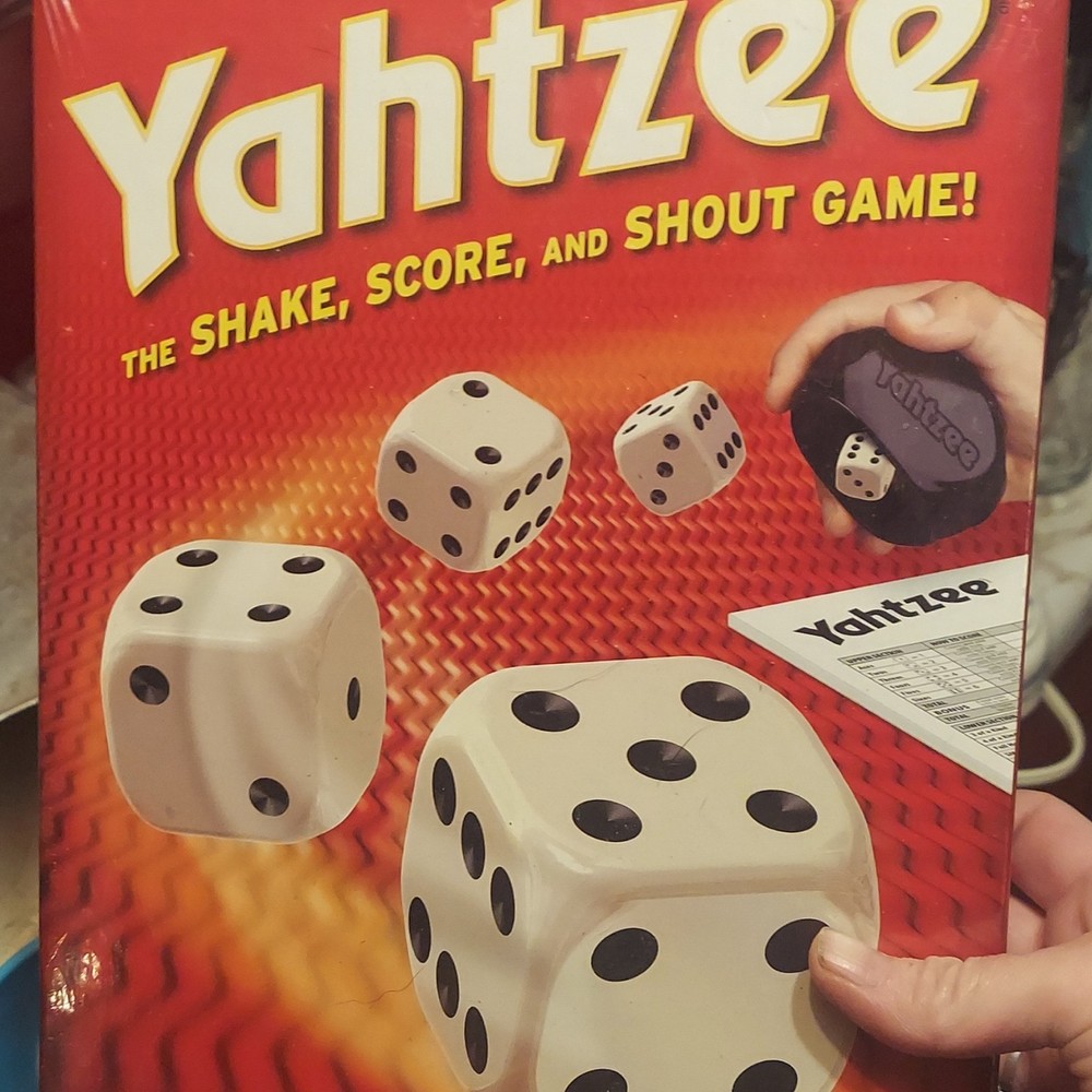 Yahtzee Dice Game Complete Set w/ Dice & Score Pad, 2+ Players, Ages 8-11