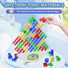 48 Pcs Game Gifts, Balance Stacking Blocks Game，Perfect for Family, Parties, Tra