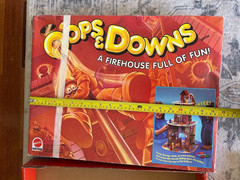 Oops & Downs Firehouse Full of Fun Board Game 1992 Mattel Missing 1 Piece (tube)