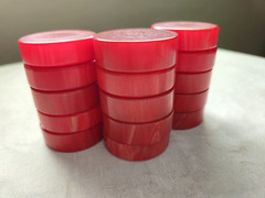 Vintage Crisloid Backgammon Bakelite Checkers 15 Red 1.5