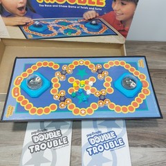 Double Trouble Board Game 1987 Milton Bradley 95% Complete Pop-o-matic