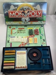 1995/98 Deluxe Monopoly Game (Long Box) Parker Brothers Complete Very Good Cond