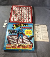 VTG SUPERMAN Match II Board Game 1979 IDEAL Toys DC Comics Wonder Woman Batman