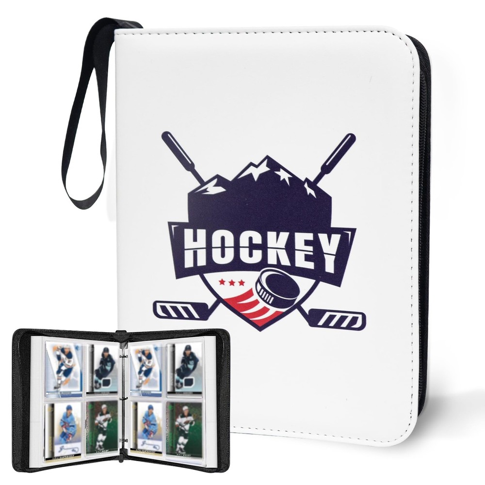 400 Pockets Hockey Card Binder for Trading 4 Pocket, Hockey-400 Cards