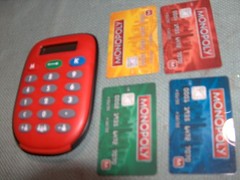 Monopoly Electronic Banking Unit 4 Debit Bank Cards Replacement 2013 TESTED w3
