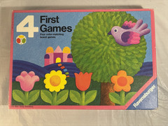 4 First Games by Ravensburger 1988, 2-6 Players, Children Ages 3-8 Kids Complete