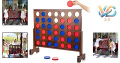Gosports 3ft Wooden Giant Connect 4 Game with Coins Carry Case Indoor Outdoor
