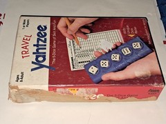 VINTAGE Travel Yahtzee Dice Game COMPLETE 1984 With Score Sheets & Directions
