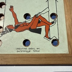Vtg Wa-Hoo Wahoo Game Board Creative Designs Texas Indian Western Framed Checker