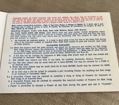 National Mah Jongg League 1972-73 Official Hands & Rules Cards – Set of 4 Cards