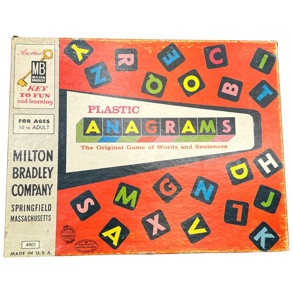 Milton Bradley Plastic Anagrams Game With Instructions – 95% Complete