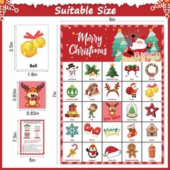 30 Players Christmas Bingo Game Cards for Adults and Kids Indoor Party Games USA