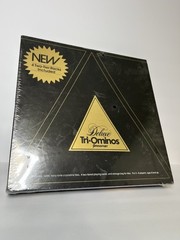 Pressman Deluxe Tri-Ominos Sealed 1982 Board Game “NEW 4 Two-Tier Racks” Vintage