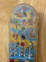 Vintage Marx Deep Sea Dive Manual Pinball Bagatelle Game Plastic Steel Balls