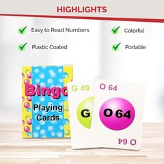 Mr Chips Durable Bingo Cards Set – 75 Reusable Plastic-Coated for Any Game Night