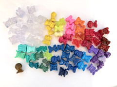 Vintage Gogo’s Crazy Bones, Lot of 74 Mini Figures – Mixed Shapes & Color
