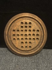 Wooden Solitaire Circular Game Board Strategy Board Game – BOARD ONLY