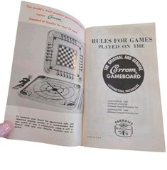 Vintage 1967 Carrom Rules For No. 50? Carrom Game Board